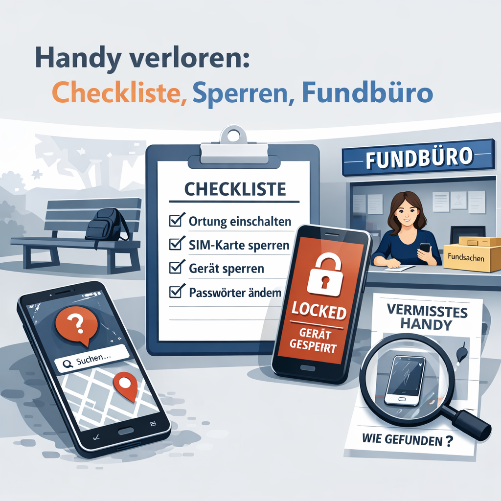 Handy verloren: Checkliste, Sperren, Fundbüro