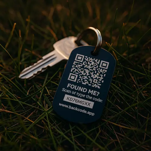 Schlüsselanhänger aus Aluminium – Schwarz eloxiert