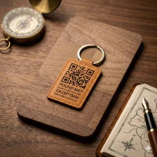 BackCode Schlüsselanhänger aus PU-Leder